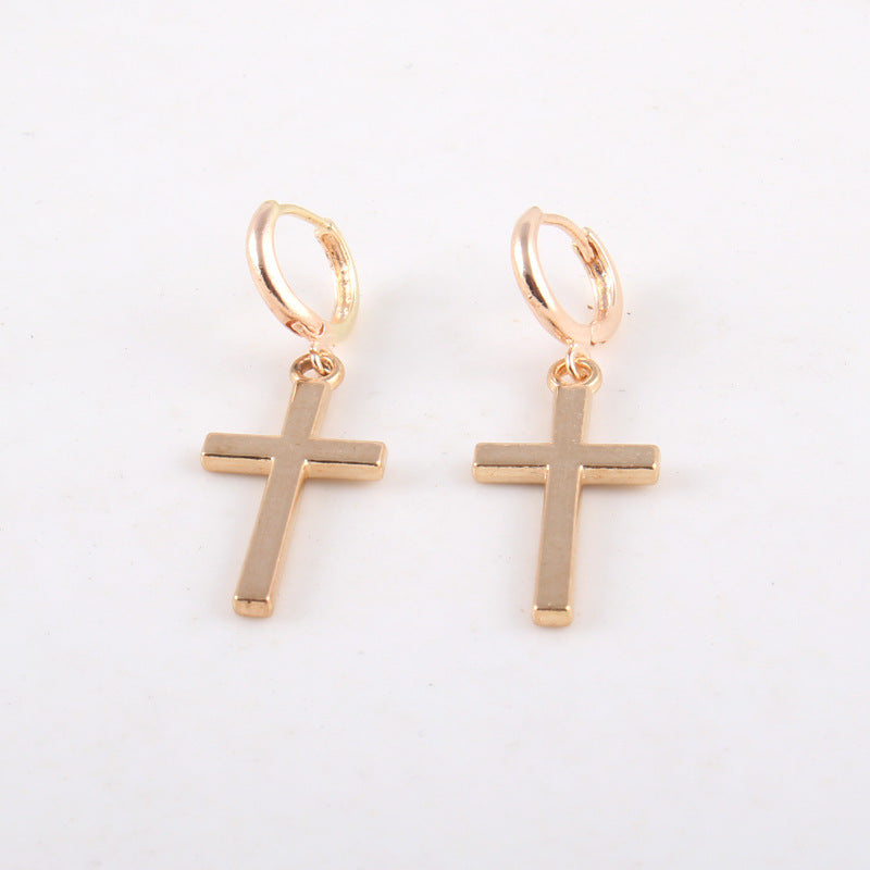 Fashion Glossy Cross Earrings Wholesale