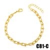 Fashion Paper Clip Copper Inlaid Zircon Bracelet Wholesale