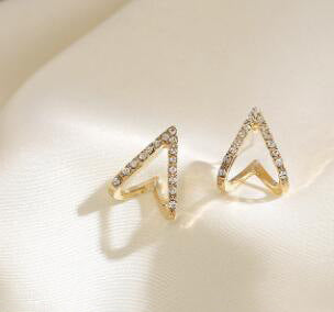 Simple Heart Pearl Butterfly Geometric Rhinestone Earrings