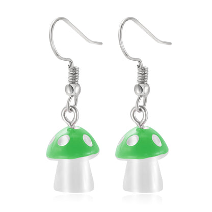 New Creative Simple Fashion Style  Pastoral Mushroom Earrings