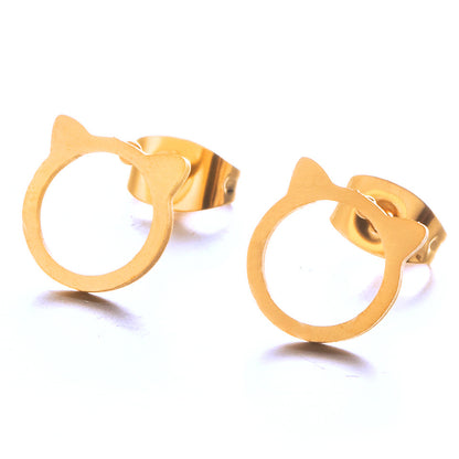 Simple Cute Cat Alloy Earrings Wholesale