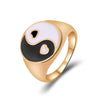 New Fashion Style Oil Drop Tai Chi Gossip Ring