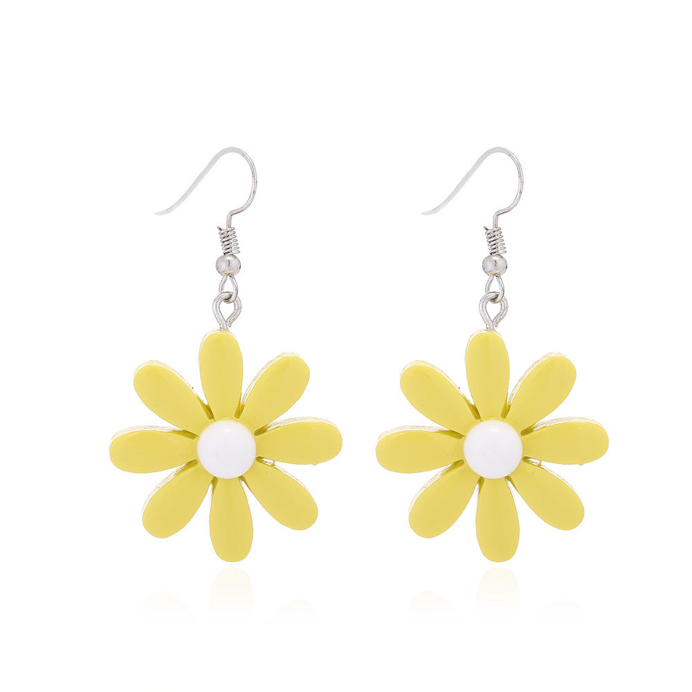 Korean Style Resin Daisy Earrings Wholesale