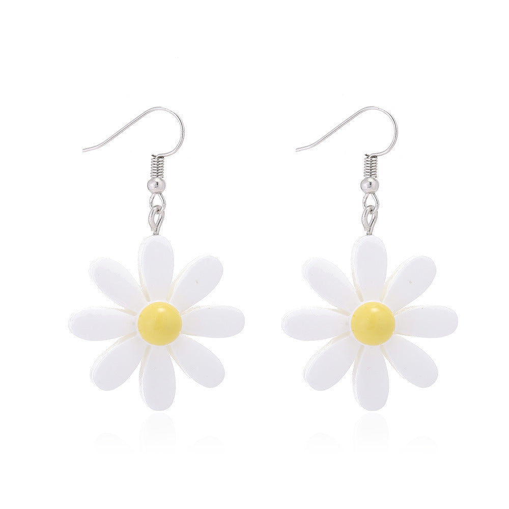 Korean Style Resin Daisy Earrings Wholesale