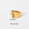 Hip Hop Geometric Surface Stainless Steel Ring Wholesale