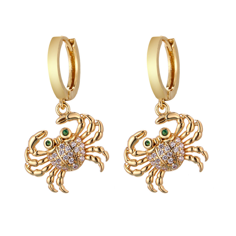 Fashion Cartoon Animal Full Diamond Micro-inlaid Zircon Earrings