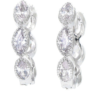 Drop-shaped Colored Diamond Micro-inlaid Zircon Earrings