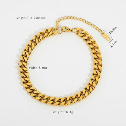 Simple Style Geometric Gold Plated Anklet Necklace