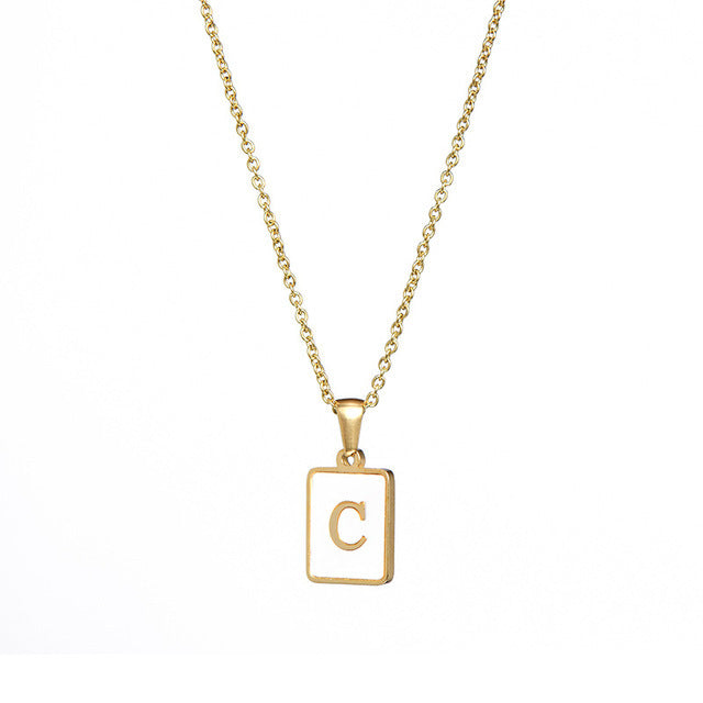 Simple Style Letter Stainless Steel Plating Gold Plated Necklace