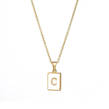 Simple Style Letter Stainless Steel Plating Gold Plated Necklace