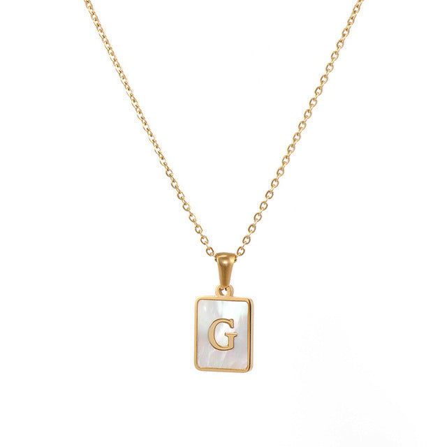 Simple Style Letter Stainless Steel Plating Gold Plated Necklace