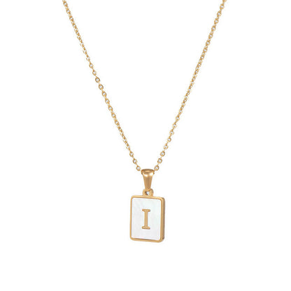 Simple Style Letter Stainless Steel Plating Gold Plated Necklace