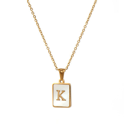 Simple Style Letter Stainless Steel Plating Gold Plated Necklace