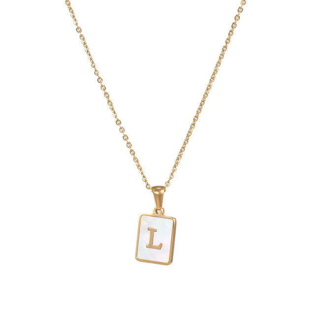 Simple Style Letter Stainless Steel Plating Gold Plated Necklace