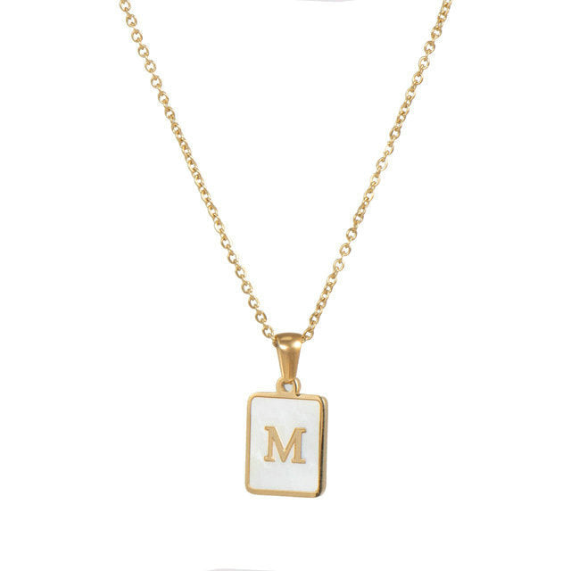 Simple Style Letter Stainless Steel Plating Gold Plated Necklace