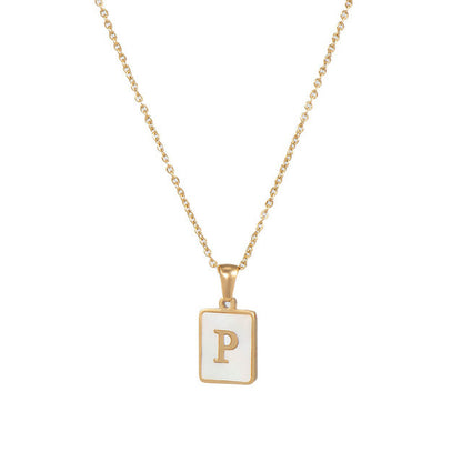 Simple Style Letter Stainless Steel Plating Gold Plated Necklace