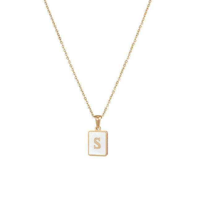 Simple Style Letter Stainless Steel Plating Gold Plated Necklace