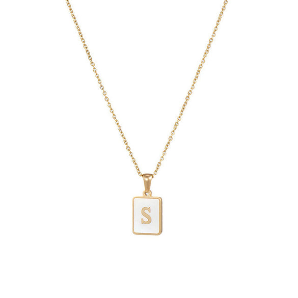 Simple Style Letter Stainless Steel Plating Gold Plated Necklace