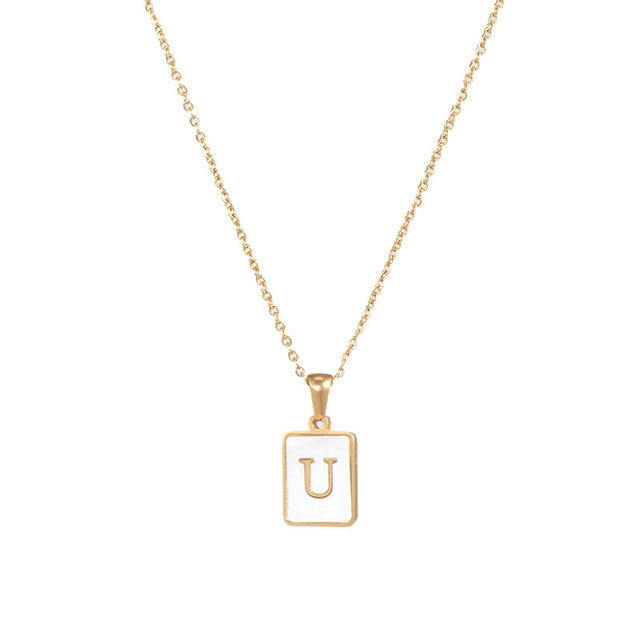 Simple Style Letter Stainless Steel Plating Gold Plated Necklace