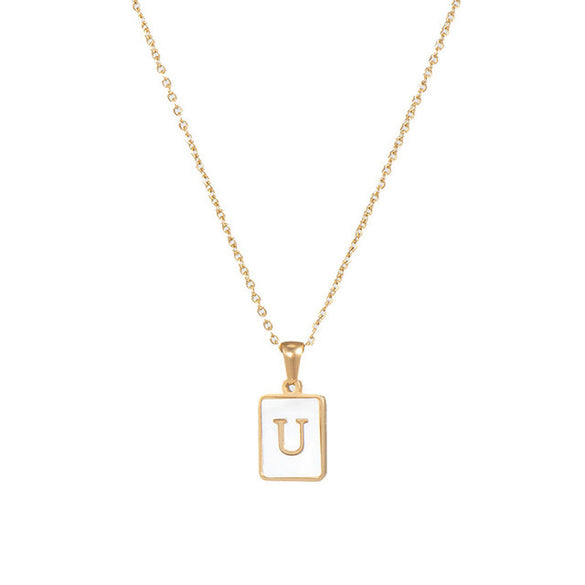 Simple Style Letter Stainless Steel Plating Gold Plated Necklace