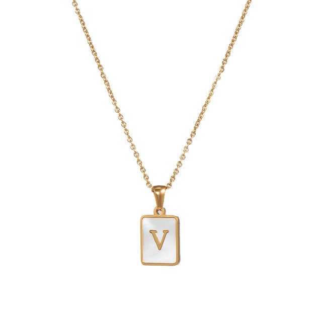 Simple Style Letter Stainless Steel Plating Gold Plated Necklace