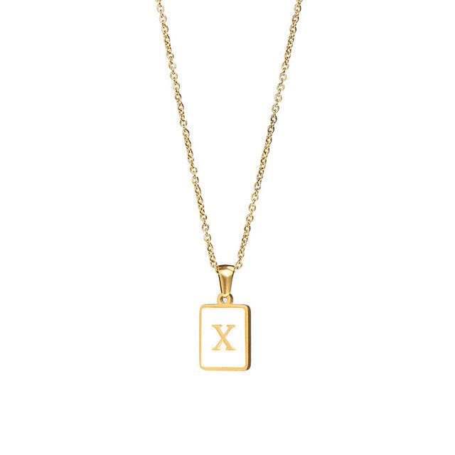 Simple Style Letter Stainless Steel Plating Gold Plated Necklace