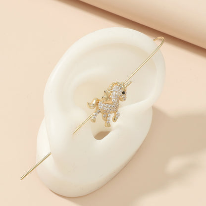 Fashion Word Slash Surround Ear Acupuncture Bone Clip