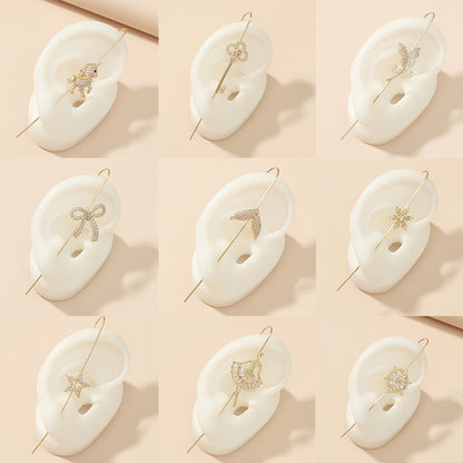 Fashion Word Slash Surround Ear Acupuncture Bone Clip