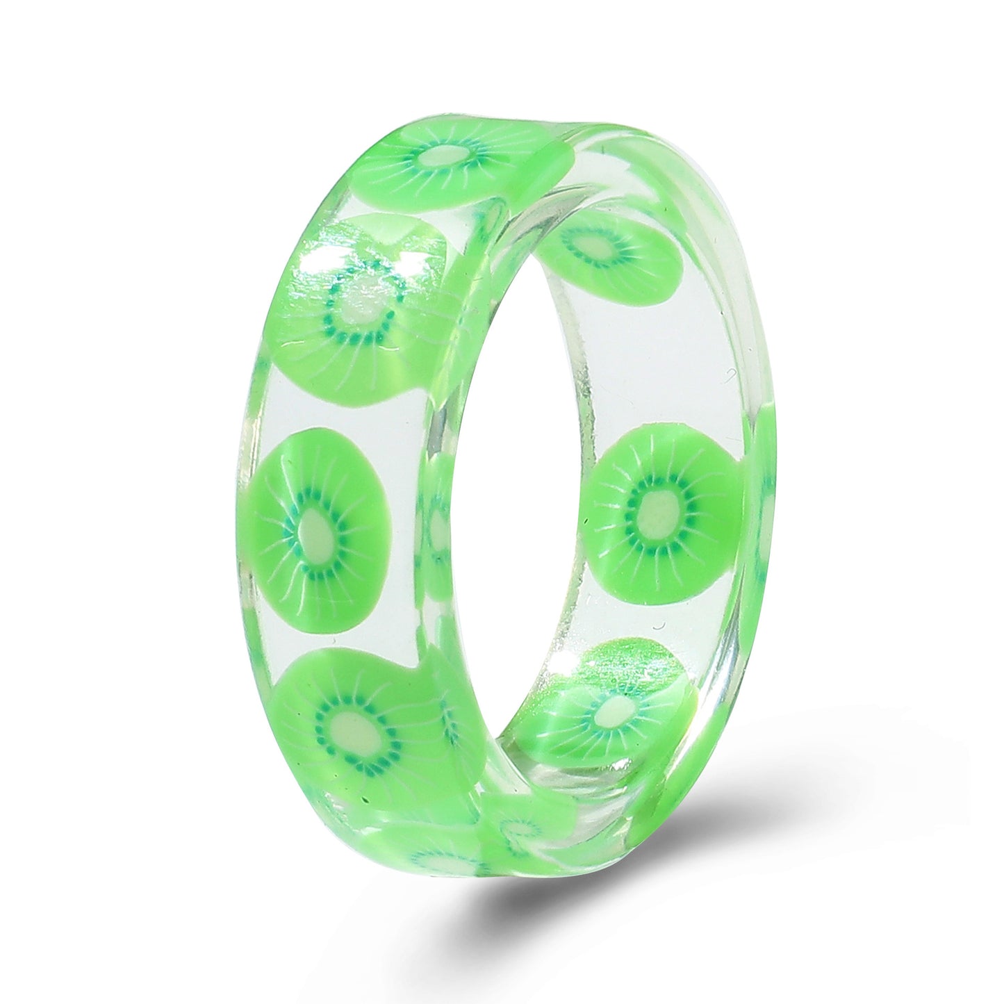 Simple Transparent Fruit Resin Ring Wholesale