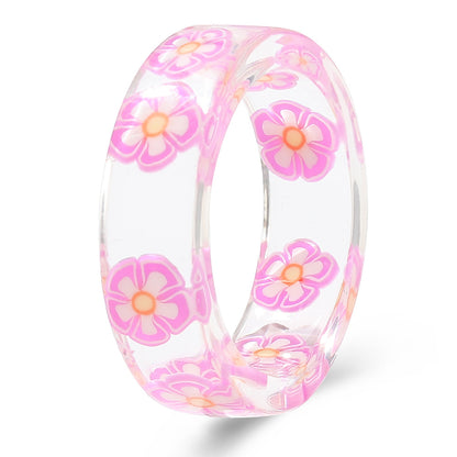 Simple Transparent Fruit Resin Ring Wholesale