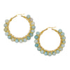 Simple Exaggerated Ethnic Gem Large Hoop Earrings