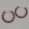 Simple Exaggerated Ethnic Gem Large Hoop Earrings