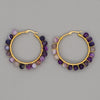 Simple Exaggerated Ethnic Gem Large Hoop Earrings