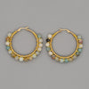 Simple Exaggerated Ethnic Gem Large Hoop Earrings