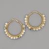 Simple Exaggerated Ethnic Gem Large Hoop Earrings