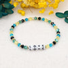 Bohemian Style Color Crystal Letter Beaded Small Bracelet