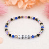 Bohemian Style Color Crystal Letter Beaded Small Bracelet