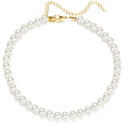 Retro Simple Pearl Chain Necklace