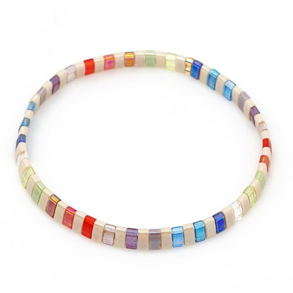 Bohemian Contrast Color Beach Bracelet