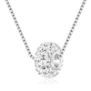 Fashion Full Rhinestone Big Hole Bead Diamond Ball Pendant Necklace