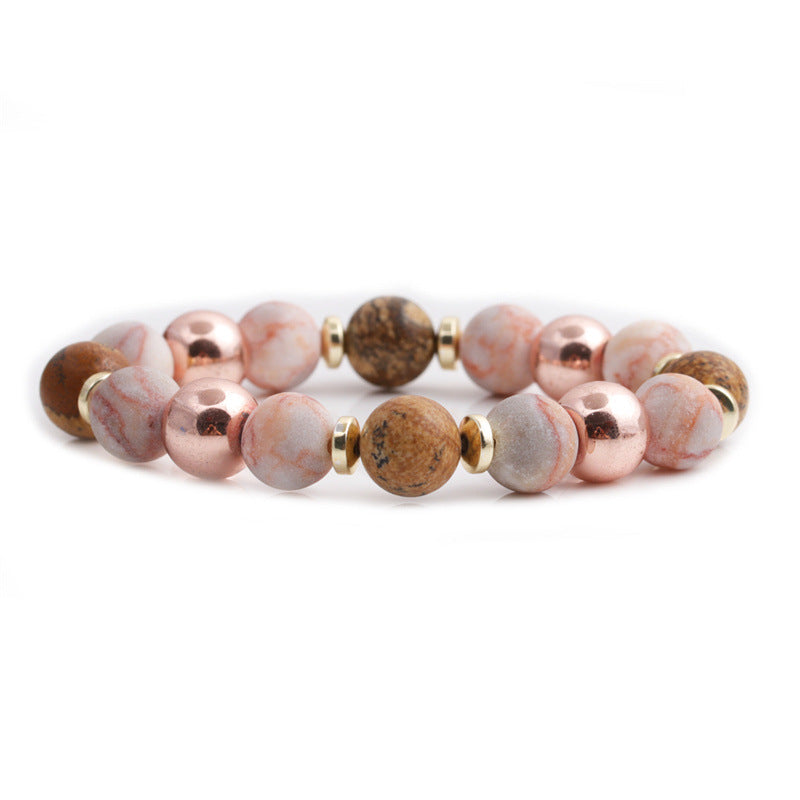 Fashion Geometric Natural Stone No Inlaid Bracelets