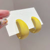 Simple New Candy Color Fluorescent C-shaped Earring