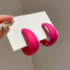 Simple New Candy Color Fluorescent C-shaped Earring