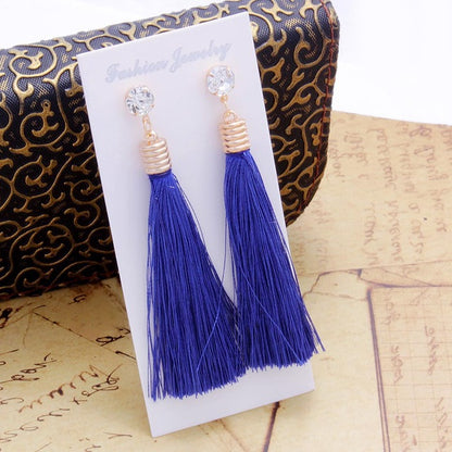 Fashion Tassel Plating Alloy No Inlaid Earrings