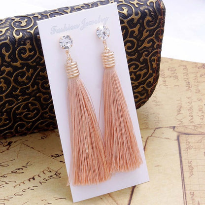 Fashion Tassel Plating Alloy No Inlaid Earrings