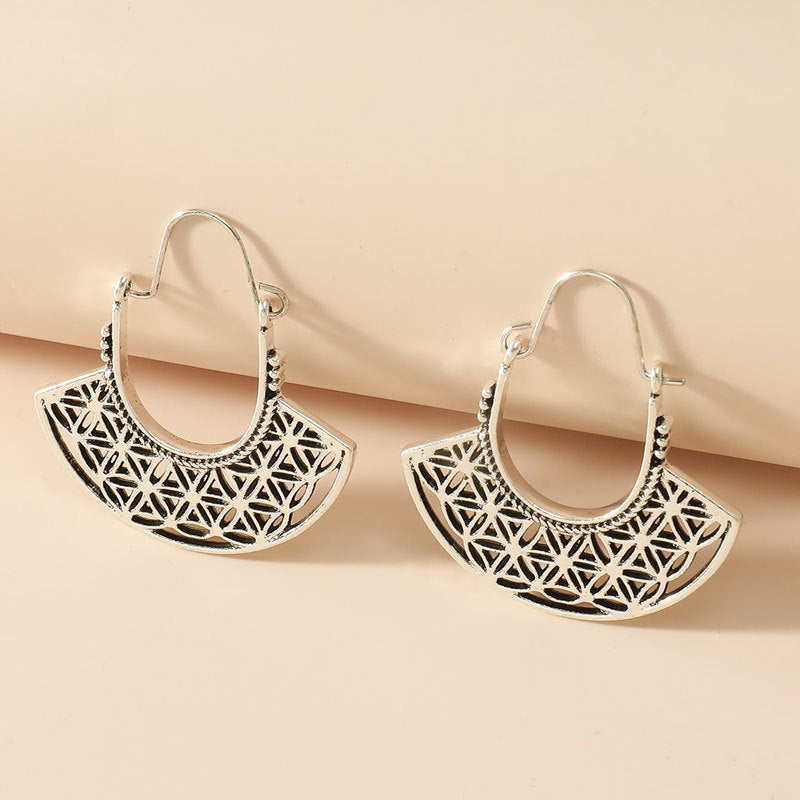 Wholesale Jewelry Retro Simple Hollow Geometric Earrings Gooddiy