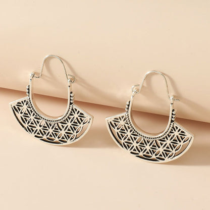 Wholesale Jewelry Retro Simple Hollow Geometric Earrings Gooddiy