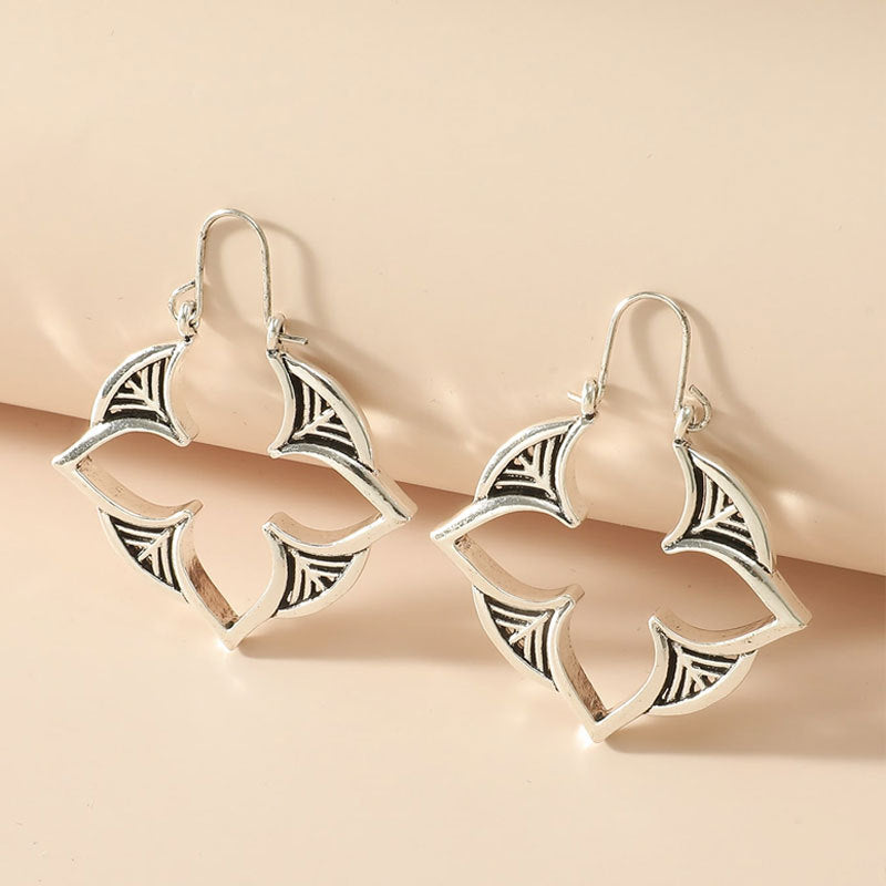 Wholesale Jewelry Retro Simple Hollow Geometric Earrings Gooddiy