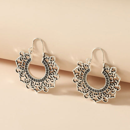 Wholesale Jewelry Retro Simple Hollow Geometric Earrings Gooddiy