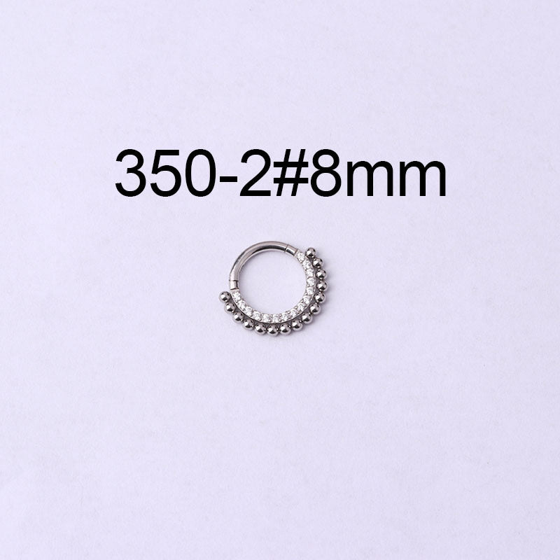 Wholesale Jewelry Fashion Stainless Steel Inlaid Zircon Closed Ring Gooddiy